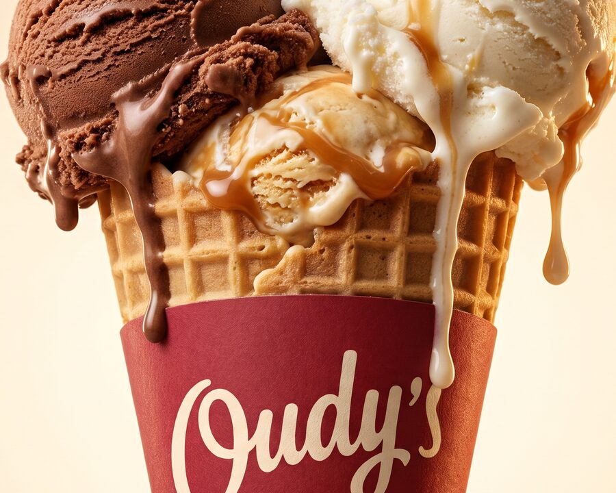 Caramel scoop ice cream at Oudy's, Alexandria
